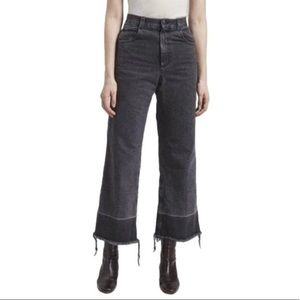 Rachel Comey Black Dark Rinse High Legion Cropped Trouser/Wide Leg Jeans